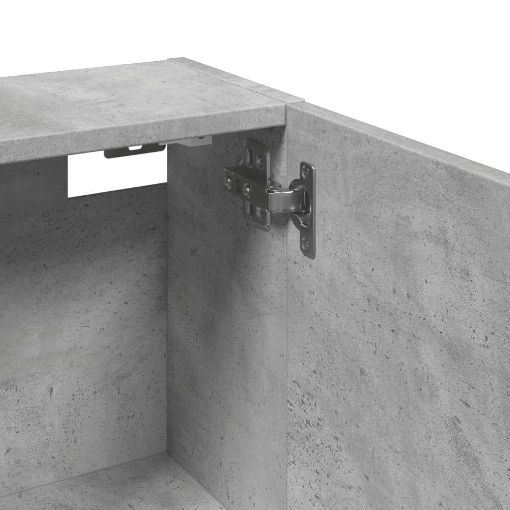 Mobile da Bagno a Parete Grigio Cemento 32x20x67 cm | homemem39