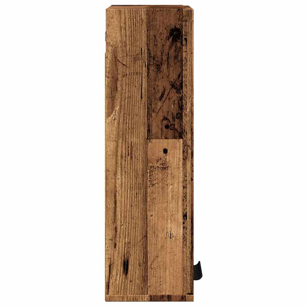 Mobile da Bagno a Parete Legno Antico 32x20x67 cm | homemem39