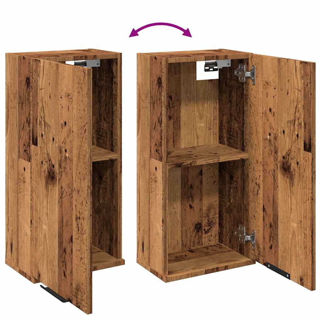 Mobile da Bagno a Parete Legno Antico 32x20x67 cm | homemem39