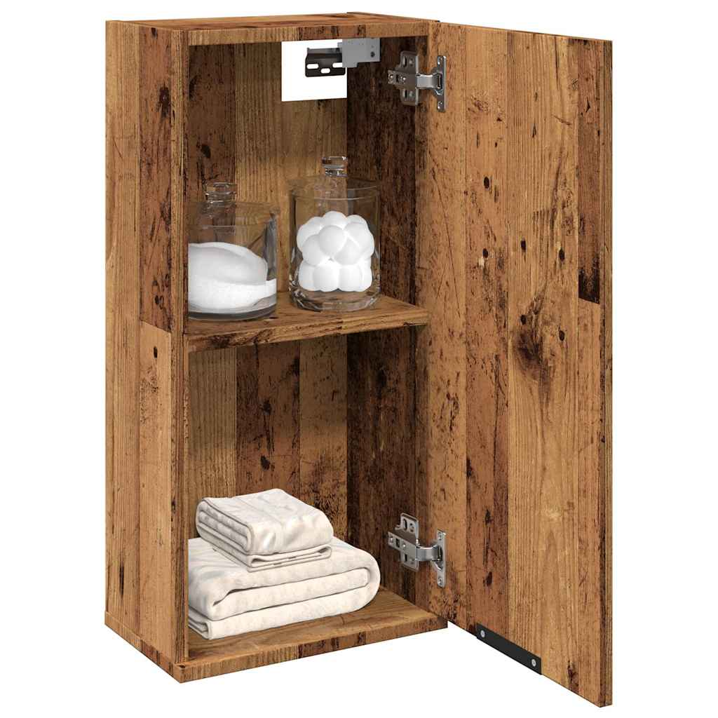 Mobile da Bagno a Parete Legno Antico 32x20x67 cm | homemem39