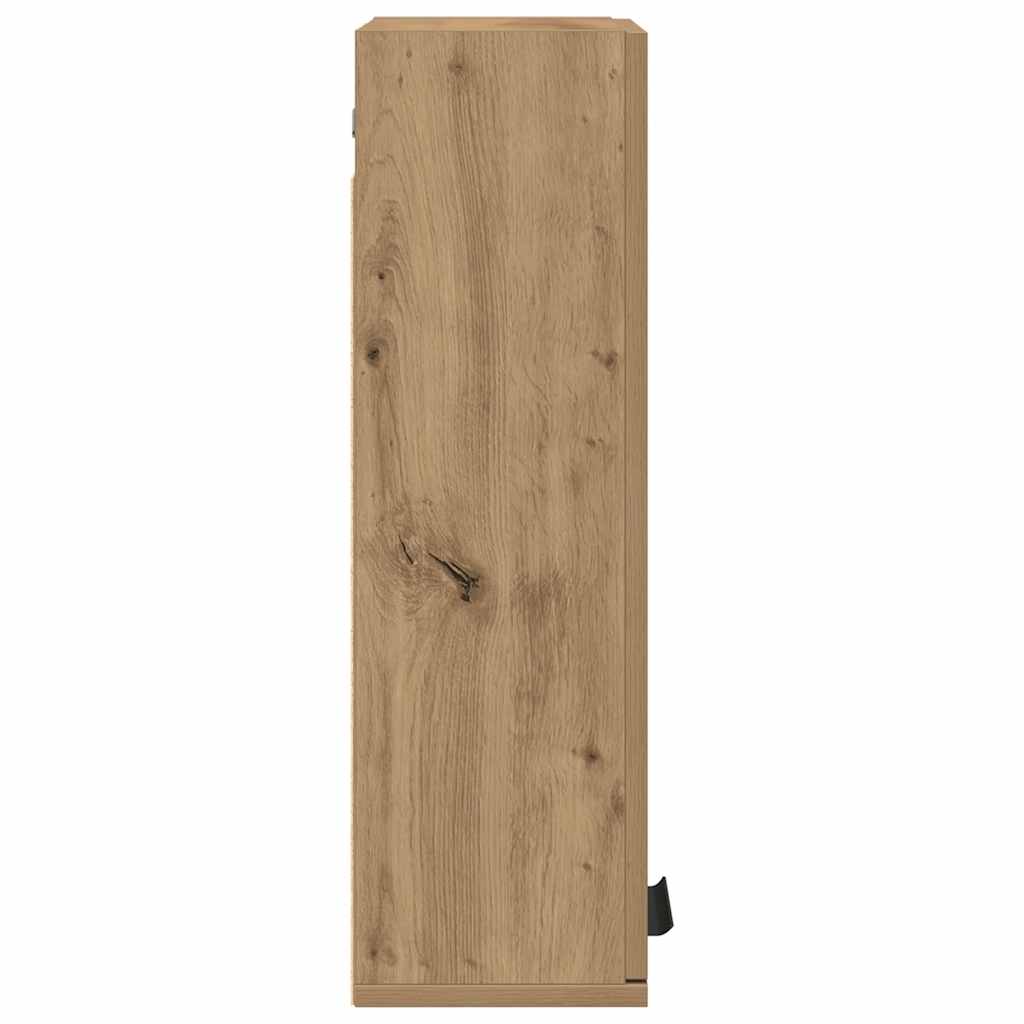 Mobile da Bagno a Parete Rovere Artigianale 32x20x67 cm