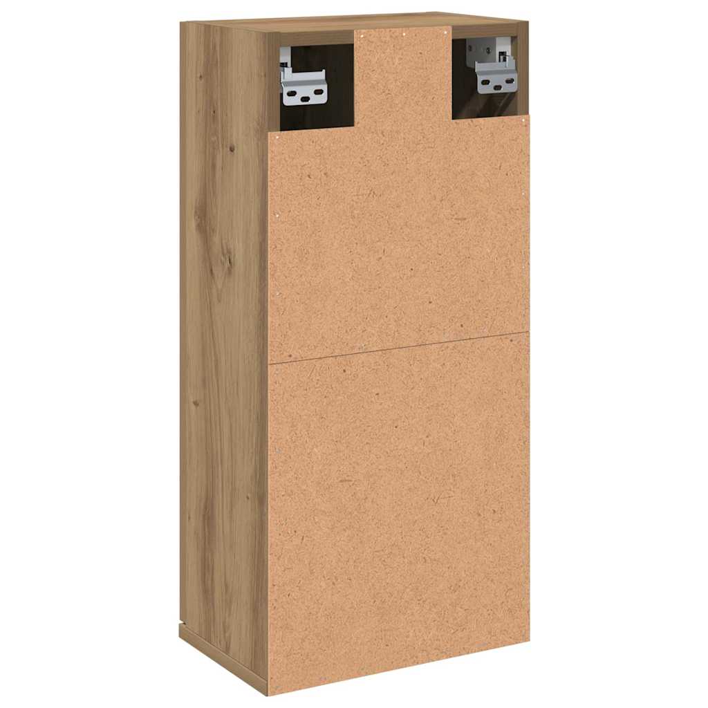 Mobile da Bagno a Parete Rovere Artigianale 32x20x67 cm