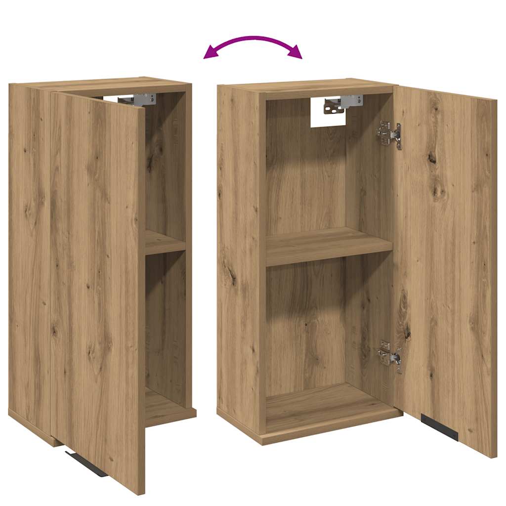 Mobile da Bagno a Parete Rovere Artigianale 32x20x67 cm | homemem39