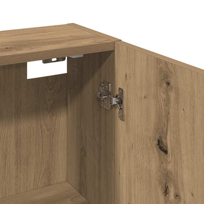 Mobile da Bagno a Parete Rovere Artigianale 32x20x67 cm