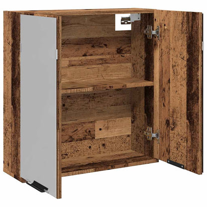 Mobile Bagno con Specchio Legno Antico Legno Multistrato | homemem39