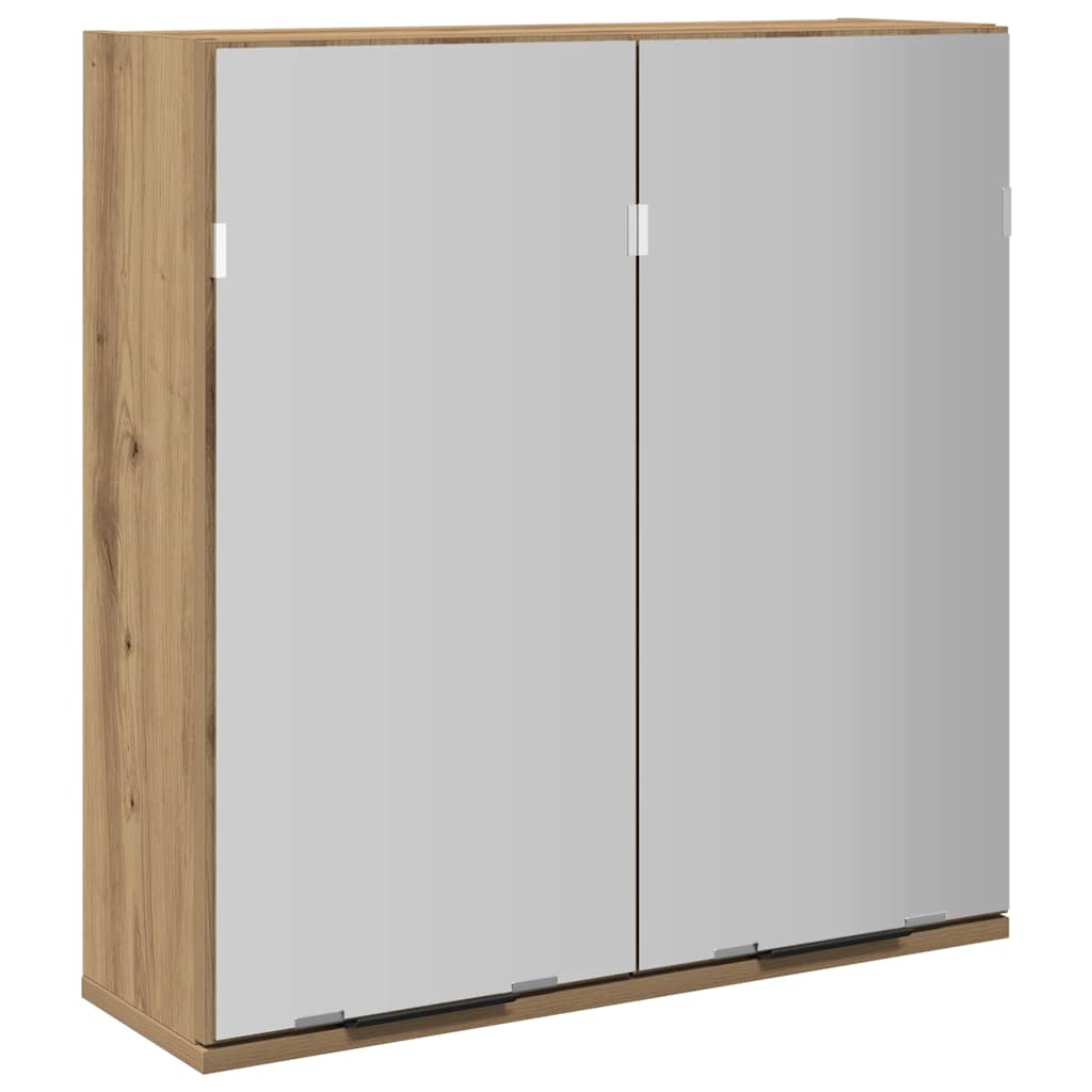 Mobile da Bagno Specchio Rovere Artigianale Legno Multistrato | homemem39