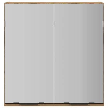 Mobile da Bagno Specchio Rovere Artigianale Legno Multistrato
