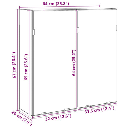 Mobile da Bagno Specchio Rovere Artigianale Legno Multistrato | homemem39