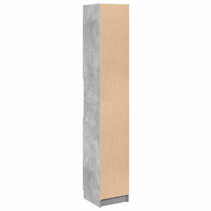 Mobile da Bagno Grigio Cemento 32x34x188,5 cm Legno Multistrato