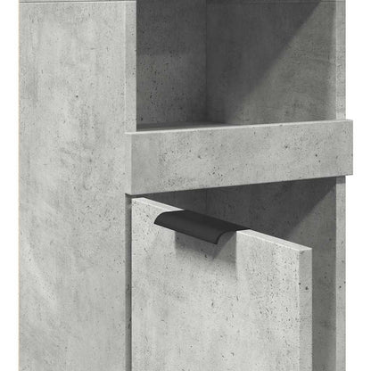 Mobile da Bagno Grigio Cemento 32x34x188,5 cm Legno Multistrato | homemem39