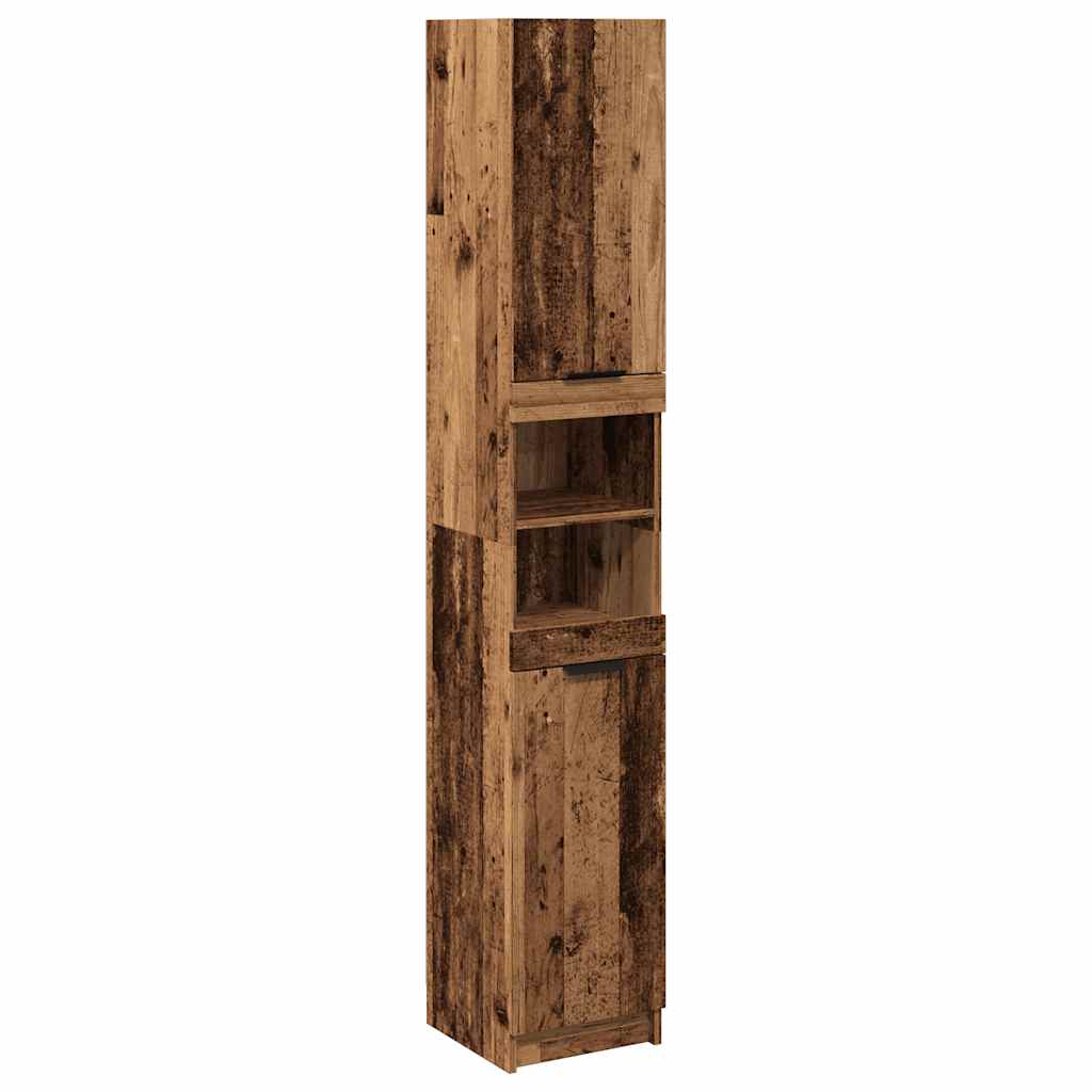 Armadietto Bagno Legno Antico 32x34x188,5 cm Legno Multistrato