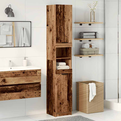 Armadietto Bagno Legno Antico 32x34x188,5 cm Legno Multistrato | homemem39