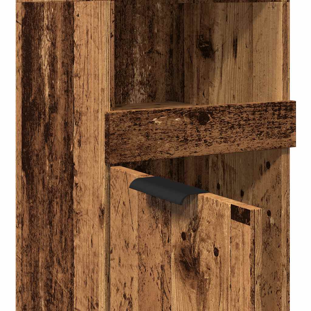 Armadietto Bagno Legno Antico 32x34x188,5 cm Legno Multistrato | homemem39