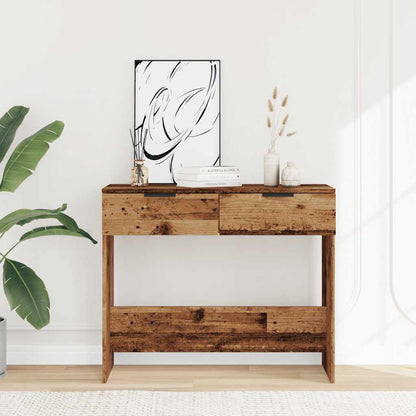 Tavolo Consolle in Legno Vecchio 90x36x75 cm Legno Multistrato | homemem39