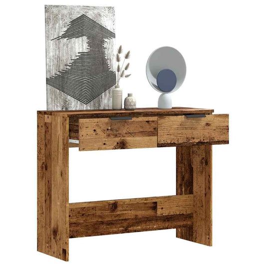 Tavolo Consolle in Legno Vecchio 90x36x75 cm Legno Multistrato | homemem39