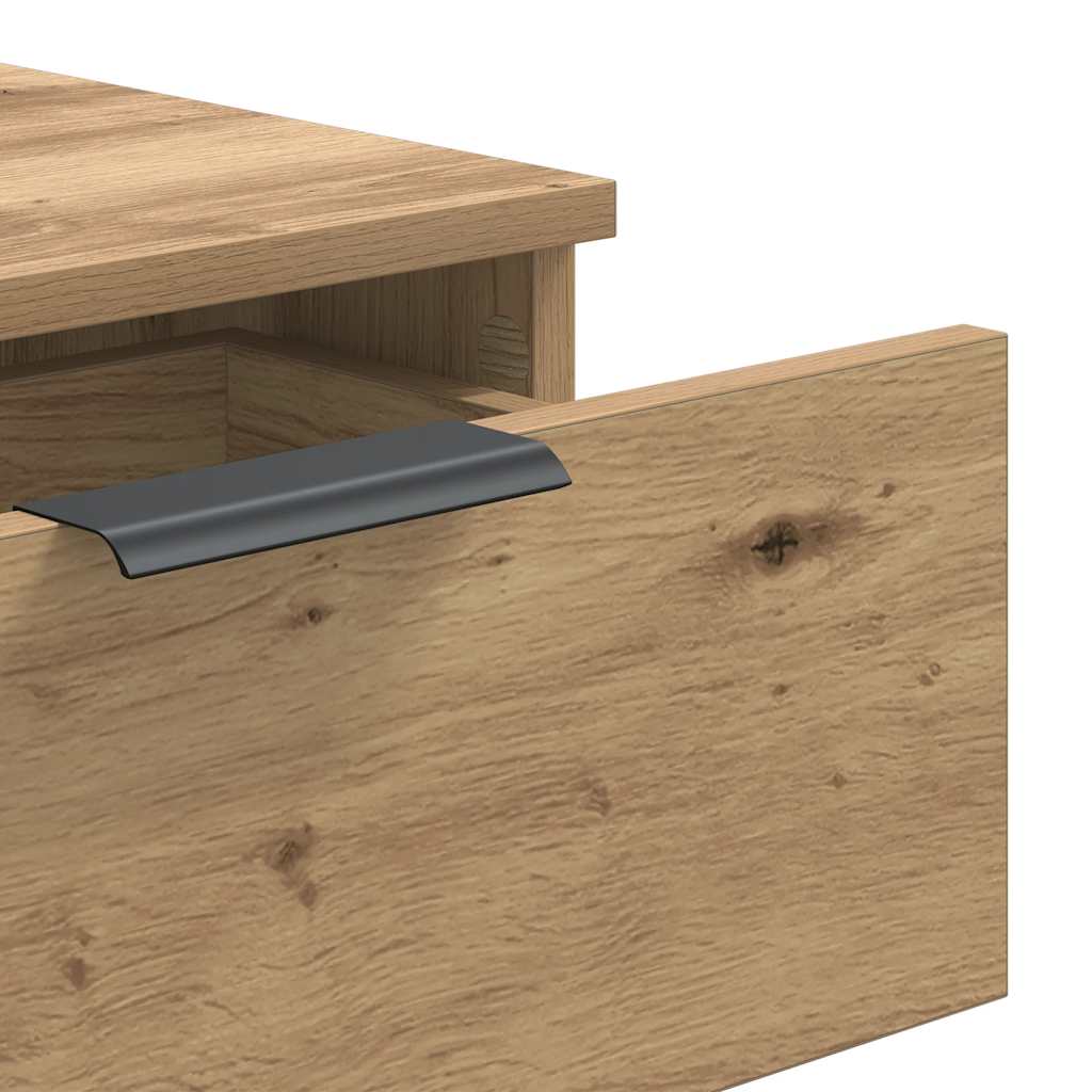 Tavolo Consolle Rovere Artigianale 90x36x75 cm in Truciolato | homemem39