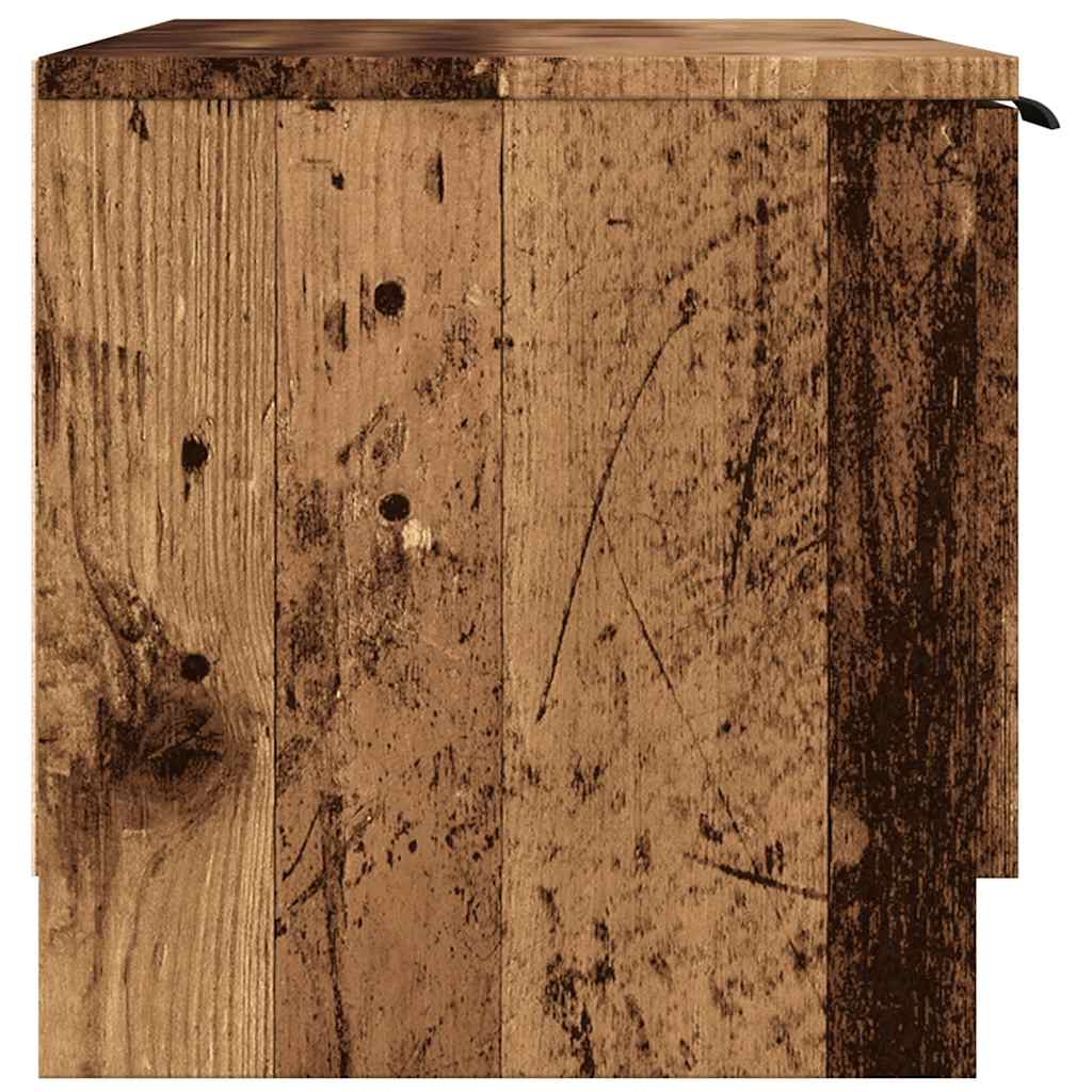 Mobile Porta TV Legno Vecchio 102x35x36,5 cm Legno Multistrato - homemem39