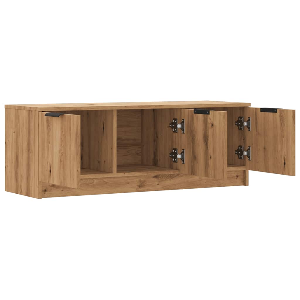 Mobile TV Marrone Artigianale 102x35x36,5 cm Legno Multistrato - homemem39