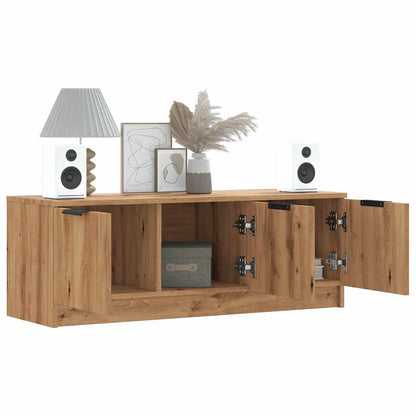Mobile TV Marrone Artigianale 102x35x36,5 cm Legno Multistrato - homemem39