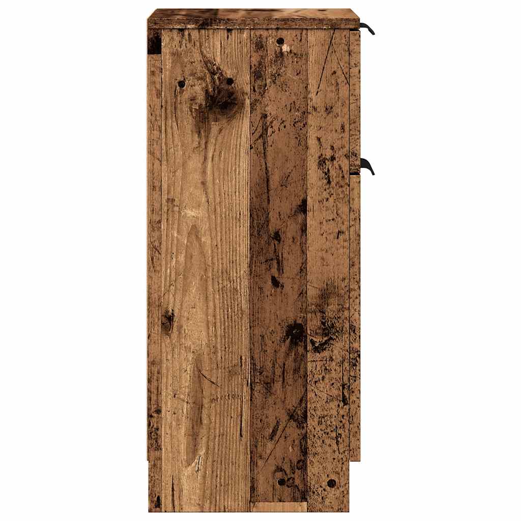 Credenze 2 pz Legno Antico 30x30x70 cm in Legno Multistrato - homemem39