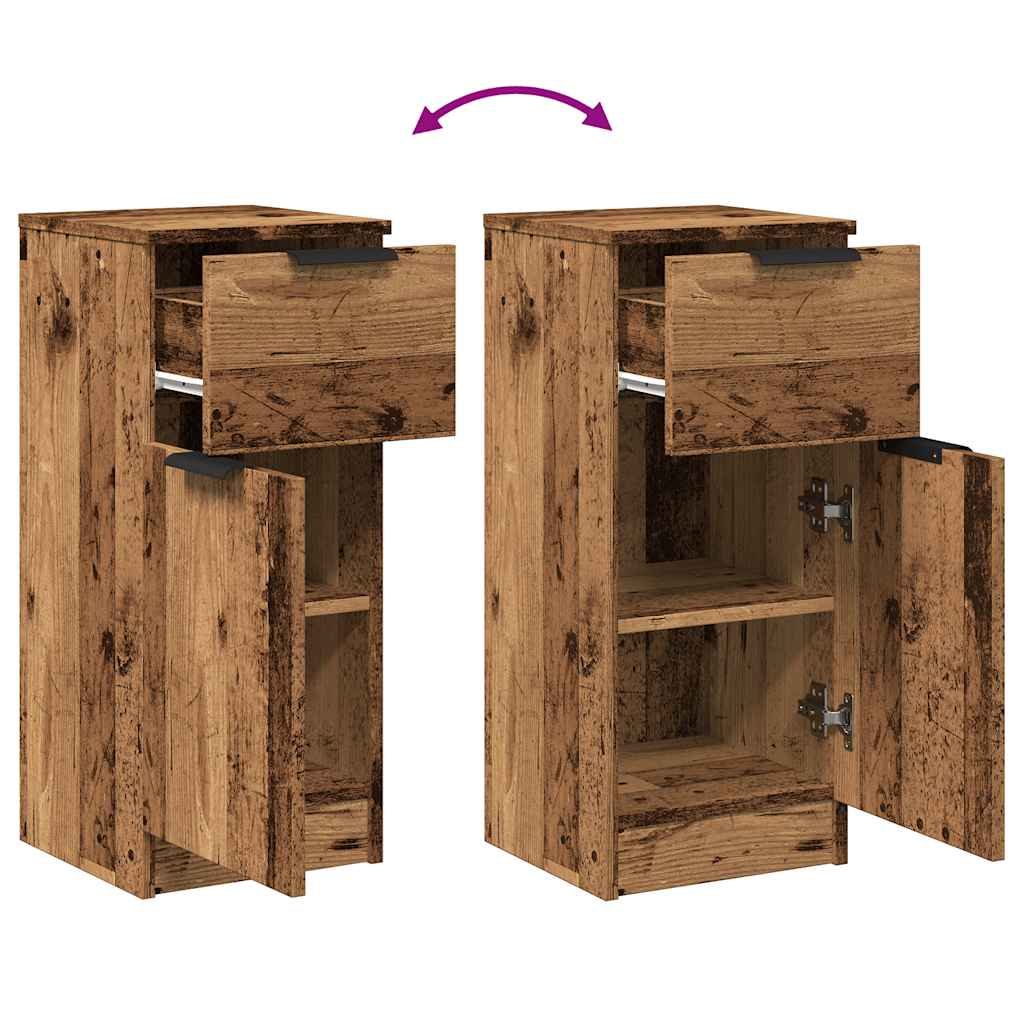 Credenze 2 pz Legno Antico 30x30x70 cm in Legno Multistrato | homemem39