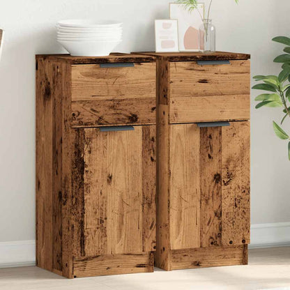 Credenze 2 pz Legno Antico 30x30x70 cm in Legno Multistrato | homemem39