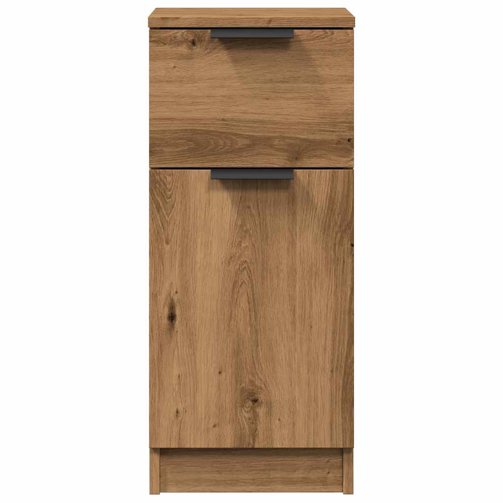 Credenze 2 pz Rovere Artigianale 30x30x70 cm Legno Multistrato | homemem39