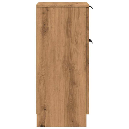 Credenze 2 pz Rovere Artigianale 30x30x70 cm Legno Multistrato - homemem39