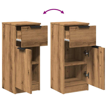 Credenze 2 pz Rovere Artigianale 30x30x70 cm Legno Multistrato | homemem39