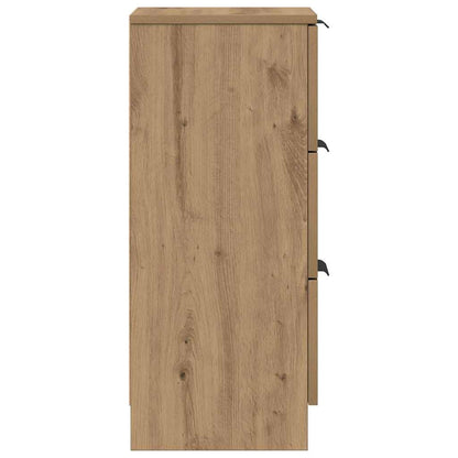 Credenza Rovere Artigianale 30x30x70 cm in Legno Multistrato