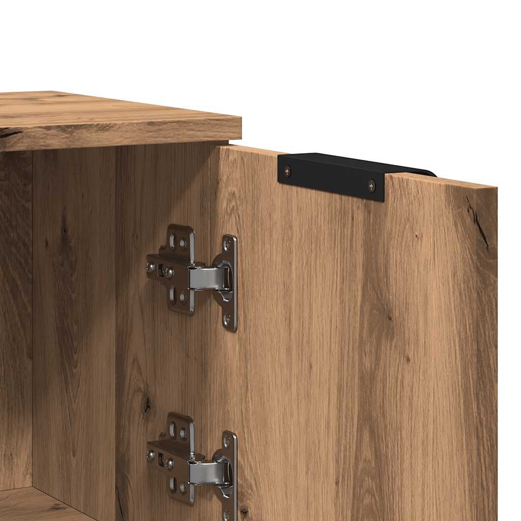 Credenze 2 pz Rovere Artigianale 30x30x70 cm Legno Multistrato - homemem39