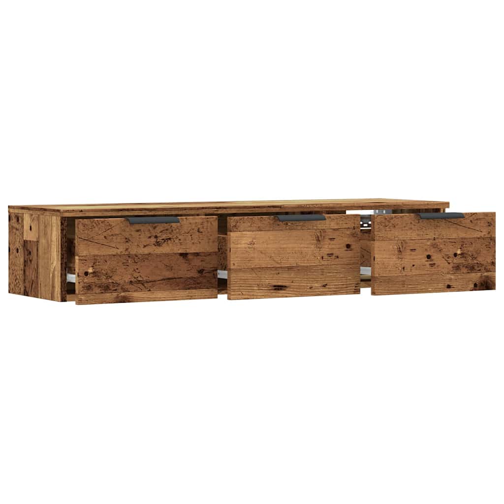 Armadietto a Muro Legno Vecchio 102x30x20 cm Legno Multistrato - homemem39