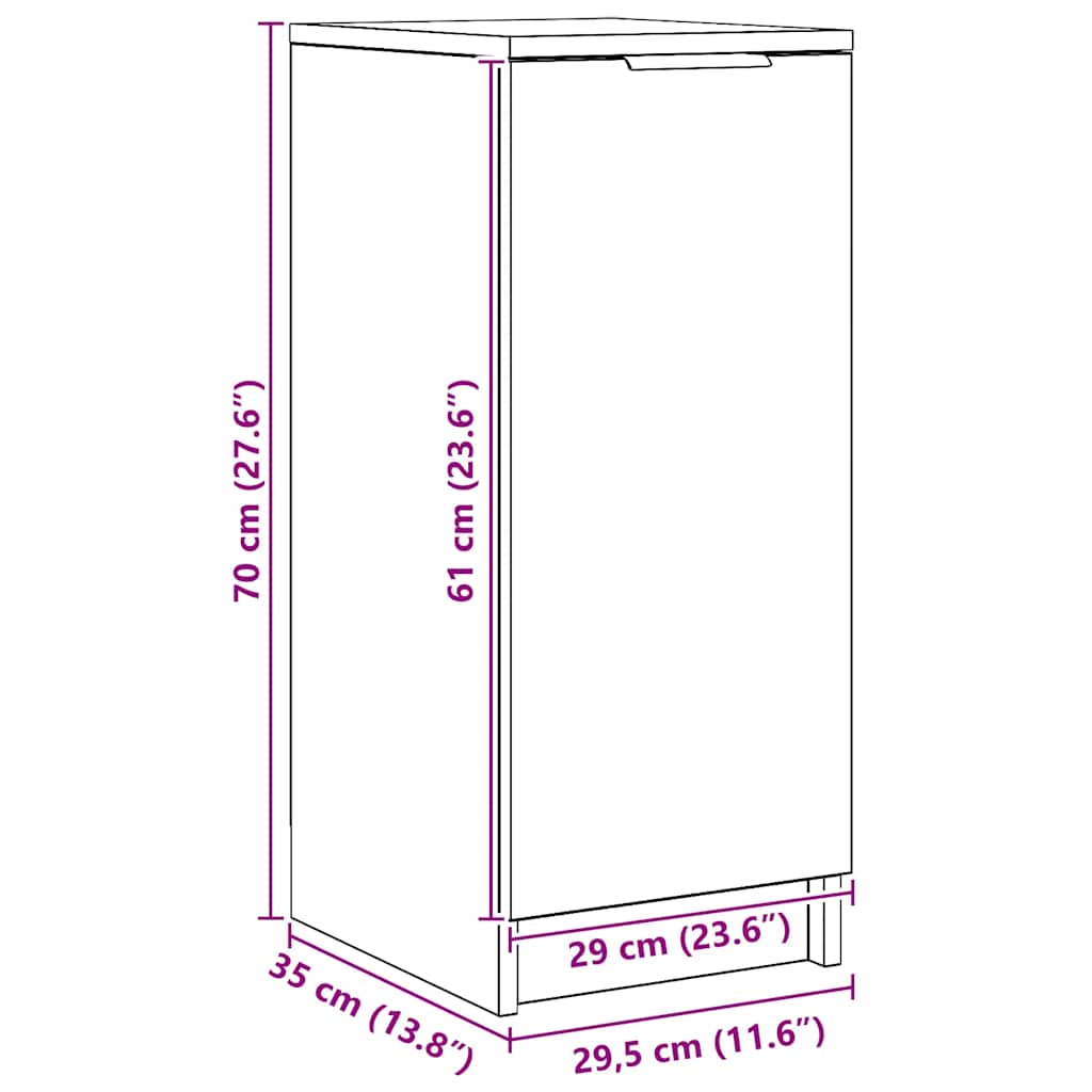 Scarpiera Rovere Artigianale 29,5x35x70 cm in Truciolato