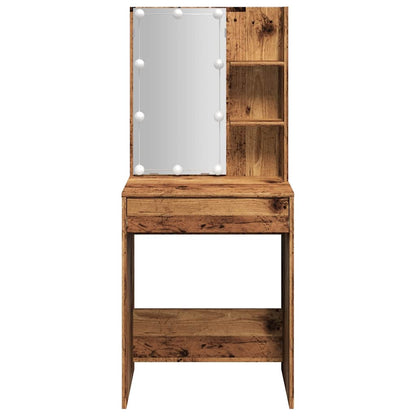Toeletta con LED Legno Antico 60x40x140 cm