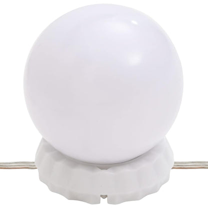Mobile a Specchio con LED Legno Antico 70x16,5x60 cm