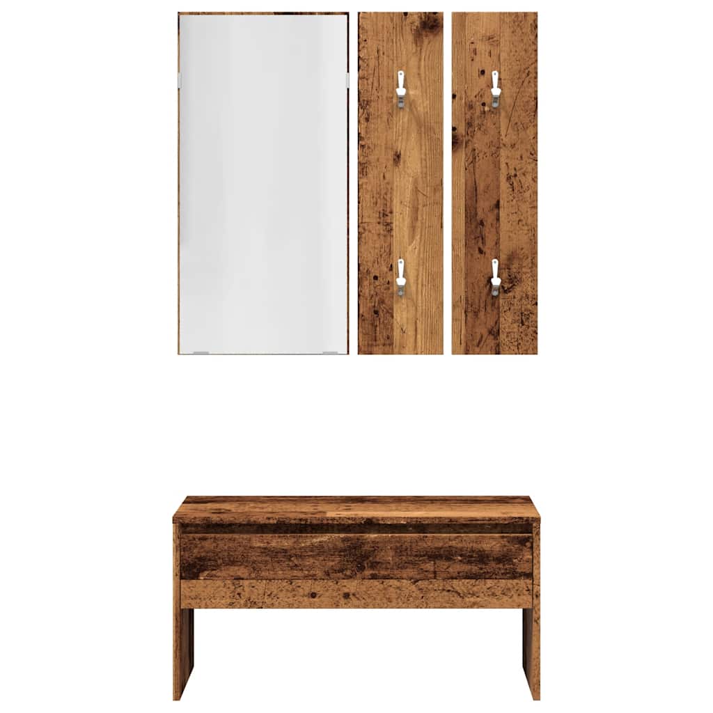 Set di Mobili da Corridoio Legno Antico in Legno Multistrato | homemem39