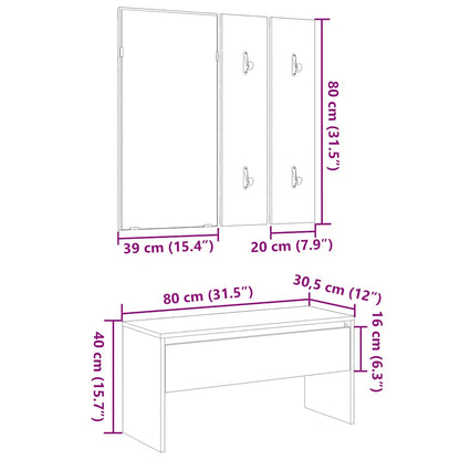 Set di Mobili da Corridoio Legno Antico in Legno Multistrato | homemem39