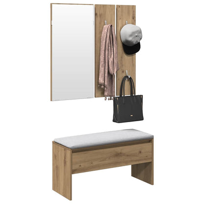 Set di Mobili da Corridoio Rovere Artigianale Legno Multistrato | homemem39