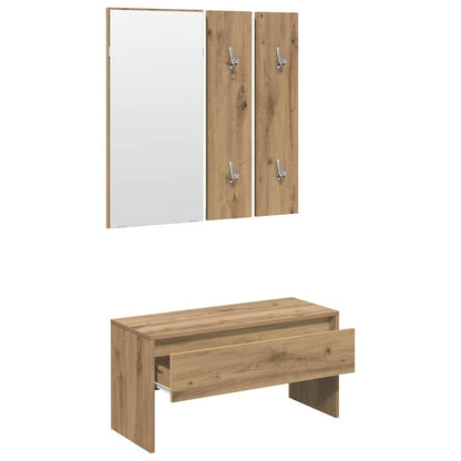 Set di Mobili da Corridoio Rovere Artigianale Legno Multistrato