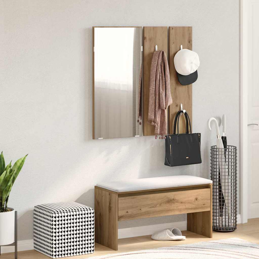 Set di Mobili da Corridoio Rovere Artigianale Legno Multistrato | homemem39