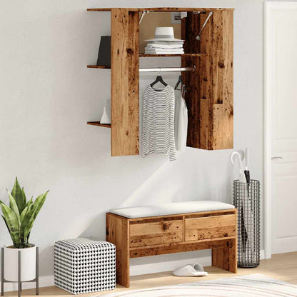 Scaffale Ingresso Legno Antico 97,5x37x99 cm Legno Multistrato - homemem39