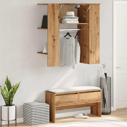Scaffale Ingresso Rovere 97,5x37x99 cm Legno Multistrato - homemem39