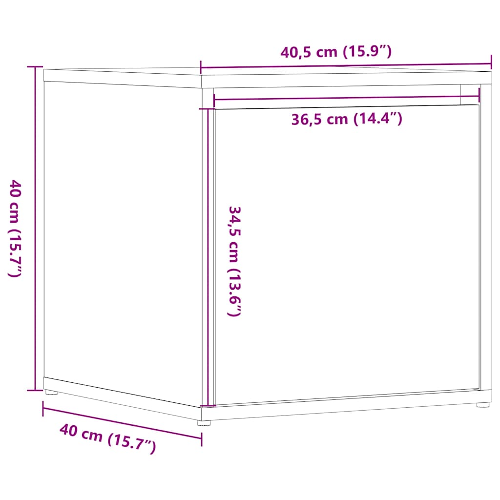 Cassetto Contenitore 40,5x40x40 cm in Legno Multistrato - homemem39