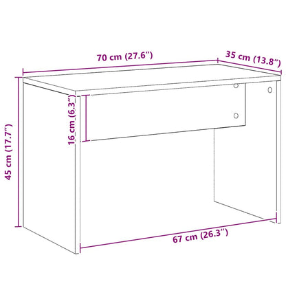 Sgabello da Toeletta Rovere Artigianale 70x35x45 cm Truciolato | homemem39