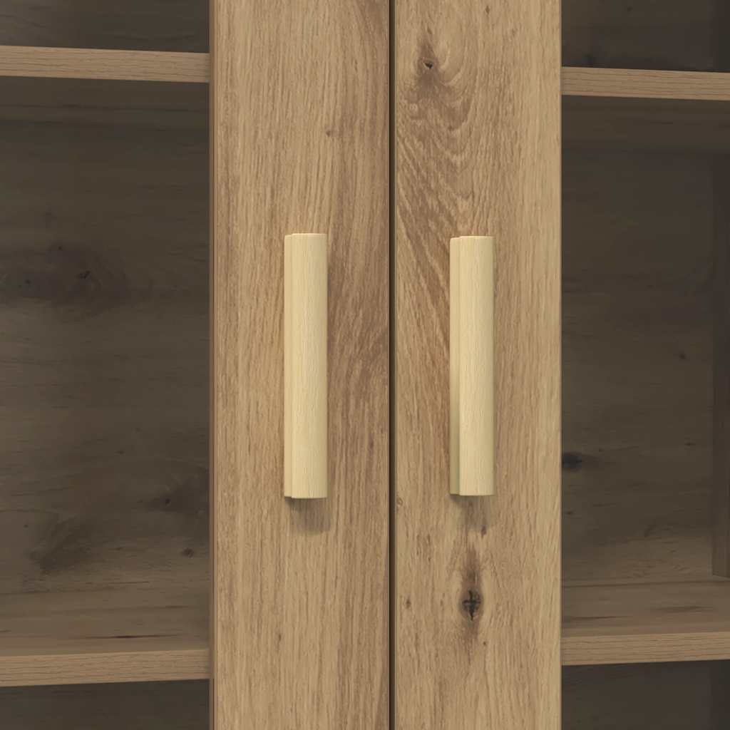 Armadietto Pensile a Parete Rovere Artigianale 69,5x34x90 cm - homemem39