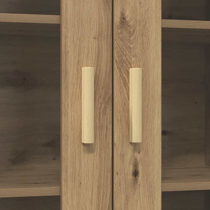 Armadietto Pensile a Parete Rovere Artigianale 69,5x34x90 cm - homemem39