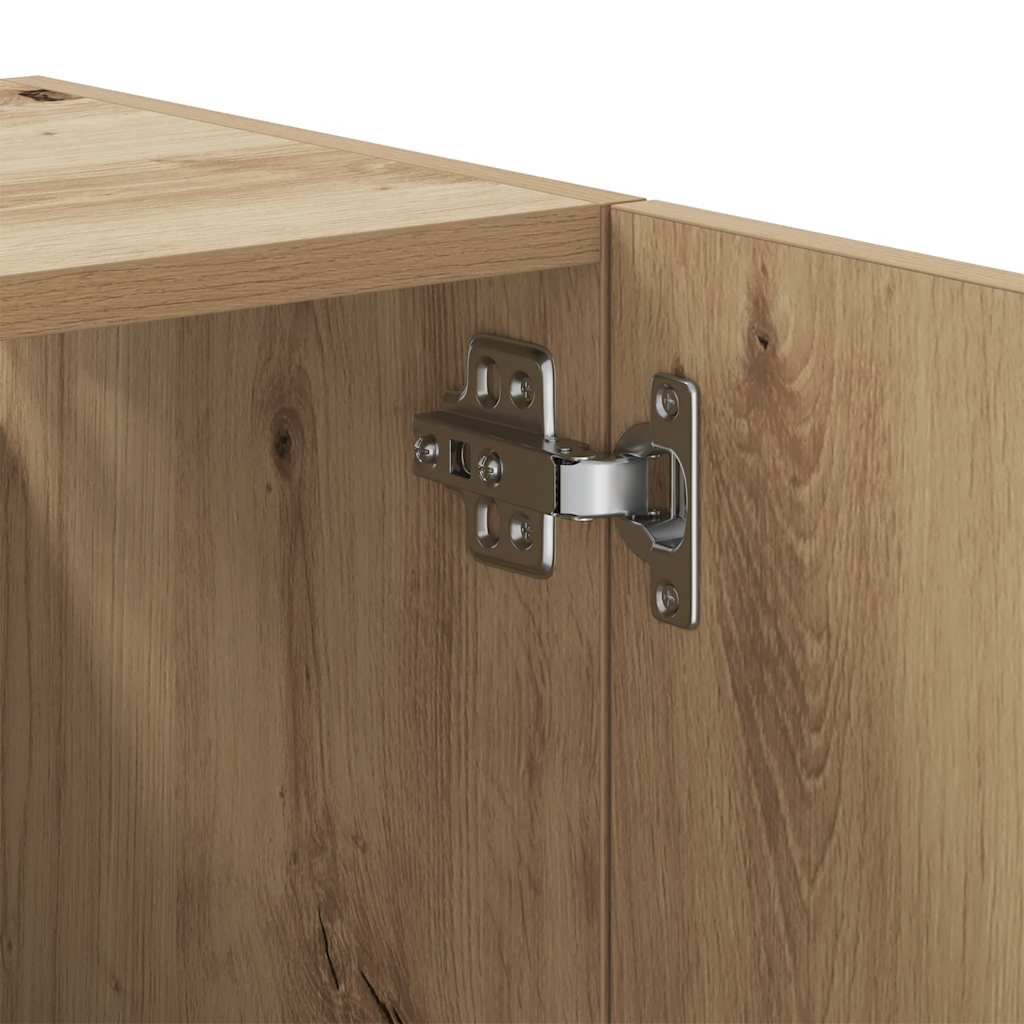 Armadietto a Muro Rovere Artigianale 60x31x60 cm in Truciolato