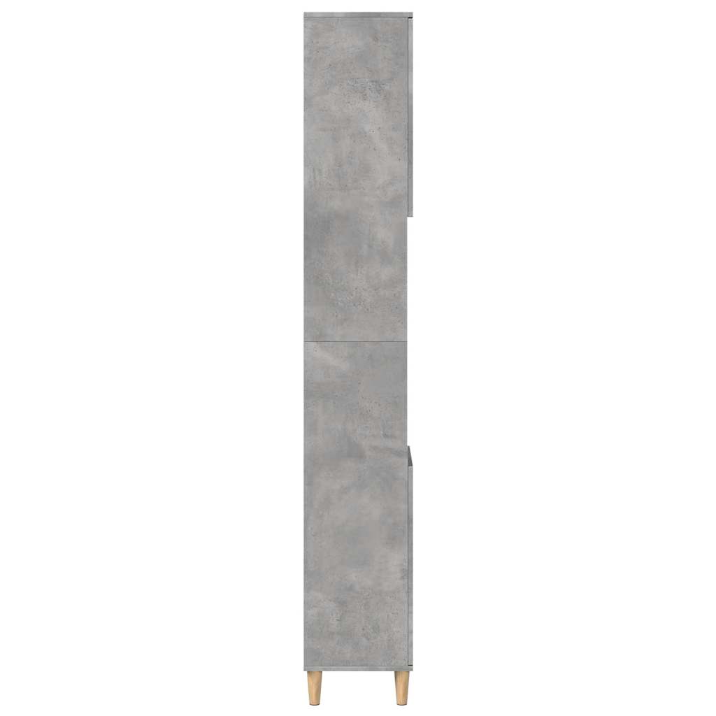 Armadietto Bagno Grigio Cemento 30x30x190 cm Legno Multistrato | homemem39