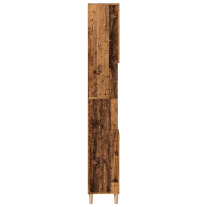Armadietto Bagno Legno Antico 30x30x190 cm in Legno Multistrato | homemem39