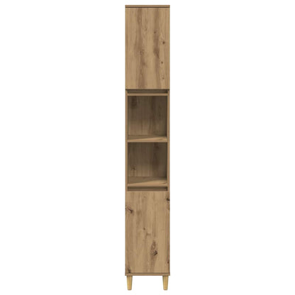 Armadietto Bagno Rovere 30x30x190 cm Legno Multistrato | homemem39